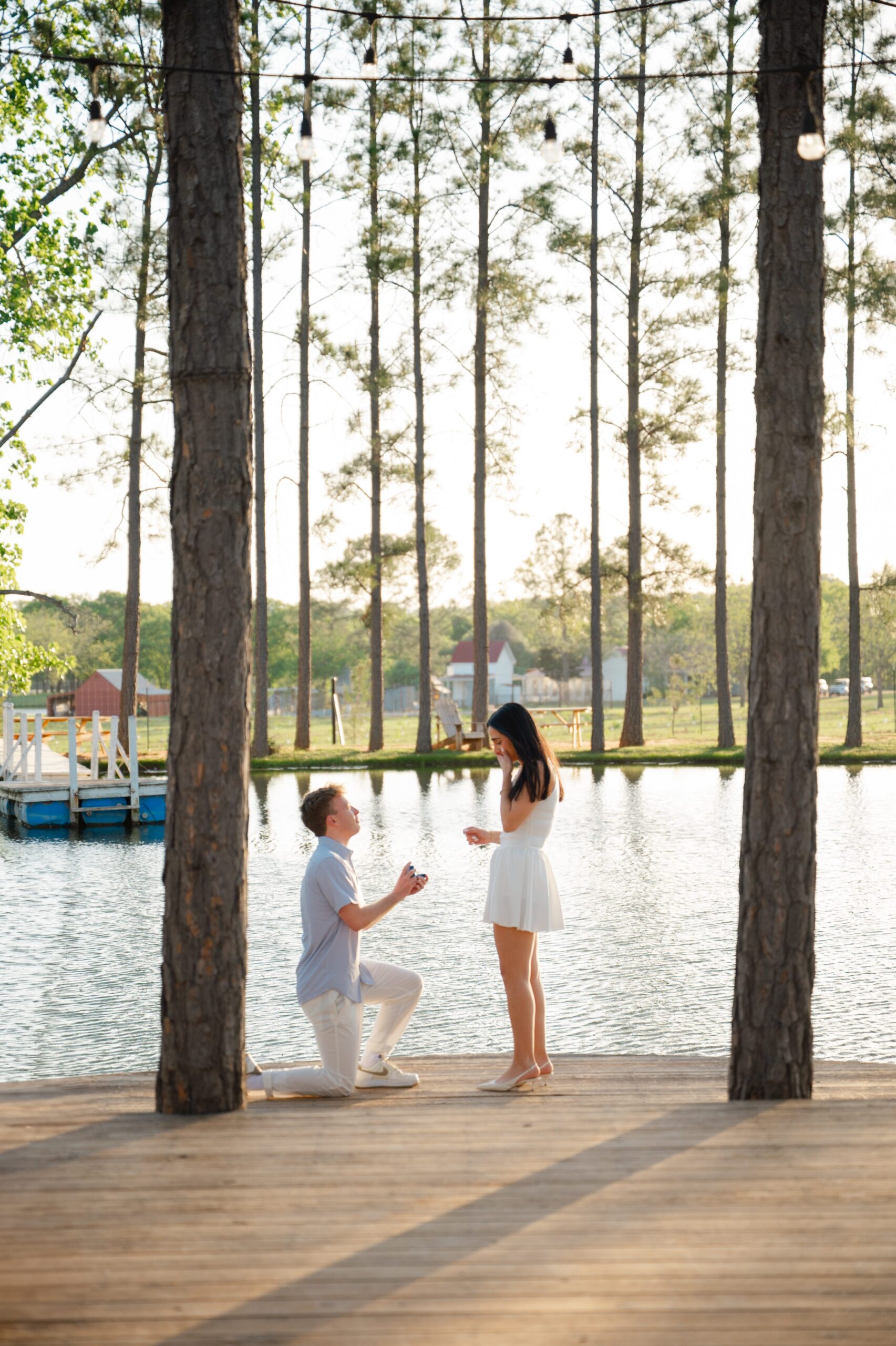 An intimate proposal in Fredericksburg, Tx at Das Peach Haus.